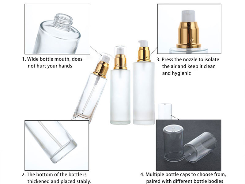 Glass Lotion Bottles for Cosmetic