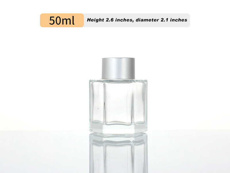 Transparent hexagonal aromatherapy perfume glass bottle