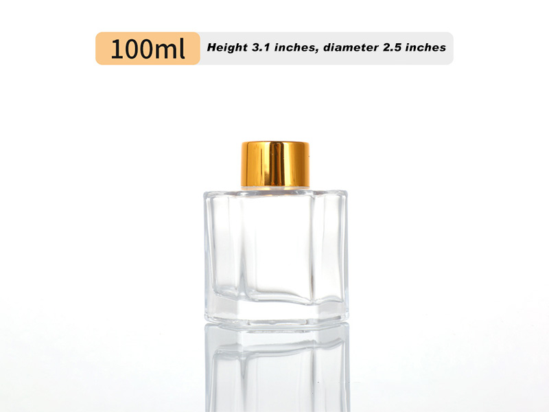 Transparent hexagonal aromatherapy perfume glass bottle