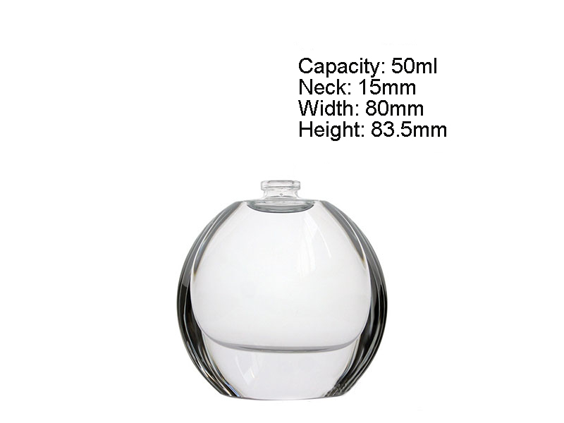 Flat Round 50ml Clear Glass Bayonet Perfume Bottle6