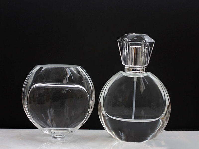 Flat Round 50ml Clear Glass Bayonet Perfume Bottle5