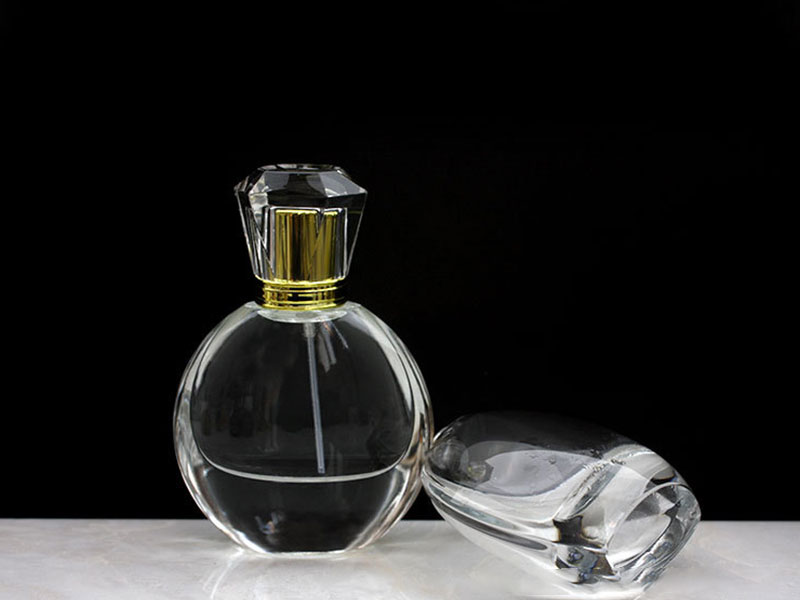 Flat Round 50ml Clear Glass Bayonet Perfume Bottle4