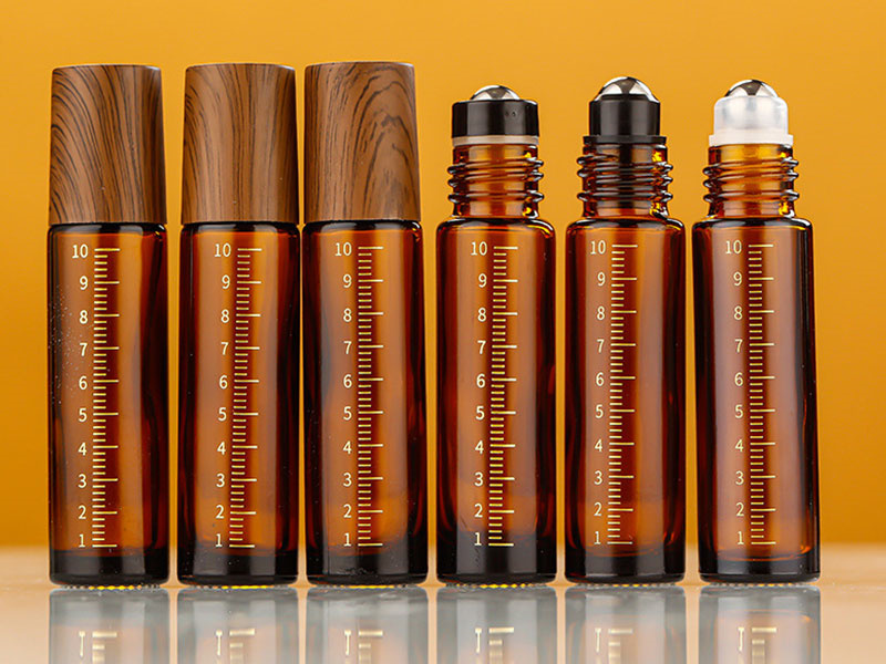 10ml Amber Roller essential oil Bottle with scale Wholesale