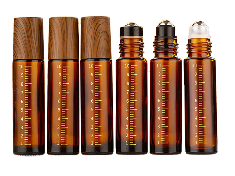 10ml Amber Roller essential oil Bottle with scale Wholesale