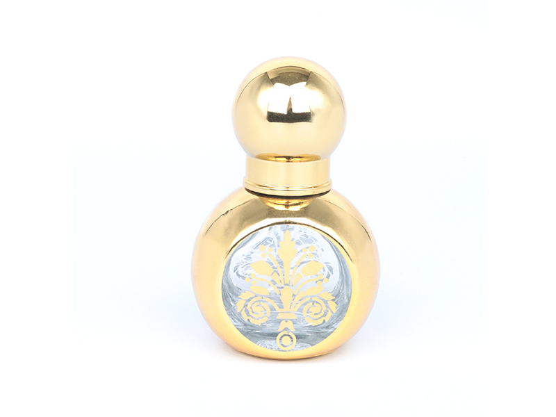 15ML Luxury Gold-Plated Essential Oil Attar Glass Roller Bottles