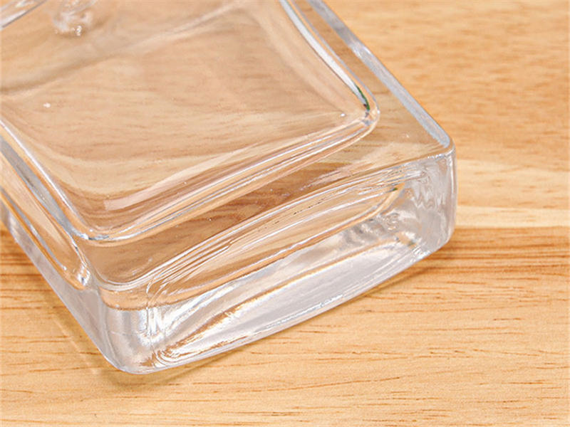 50Ml flat square transparent Glass Perfume Bottles