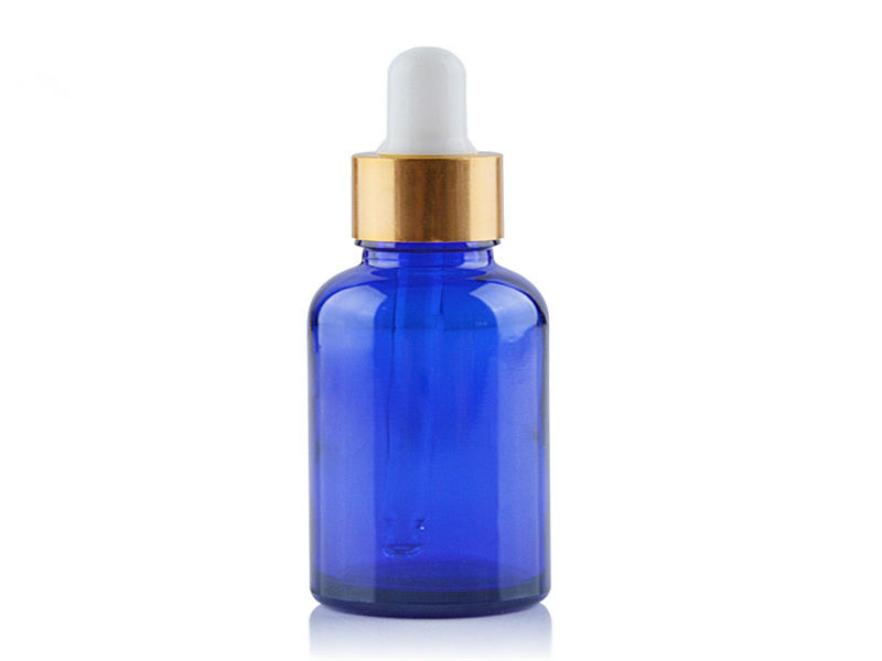 5-100ml Blue Glass Dropper Essential Oil Bottles