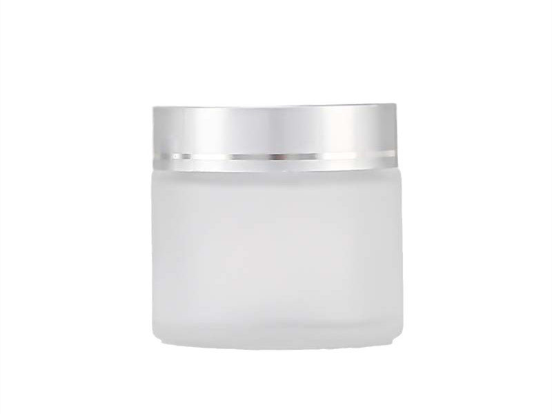 5-100g Frosted Glass Cream Jar With Lid