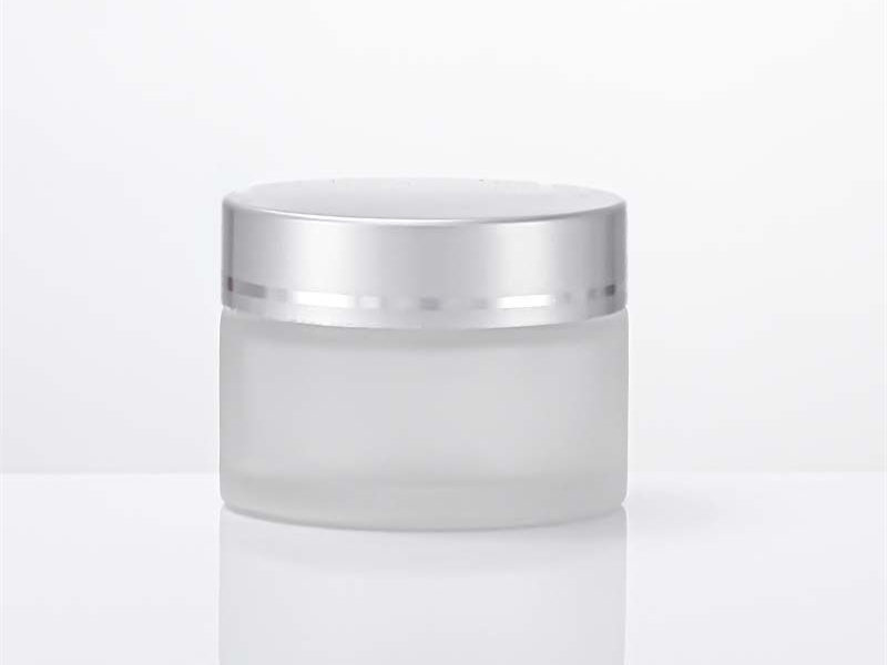 5-100g Frosted Glass Cream Jar With Lid