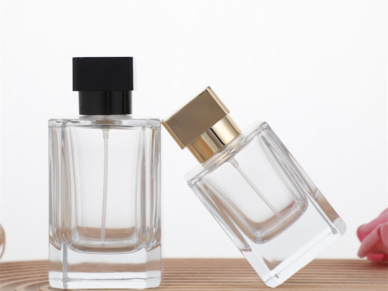 Transparent glass Empty Square Perfume Bottles