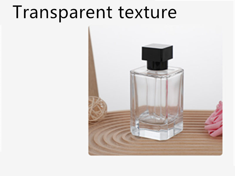 Transparent glass Empty Square Perfume Bottles