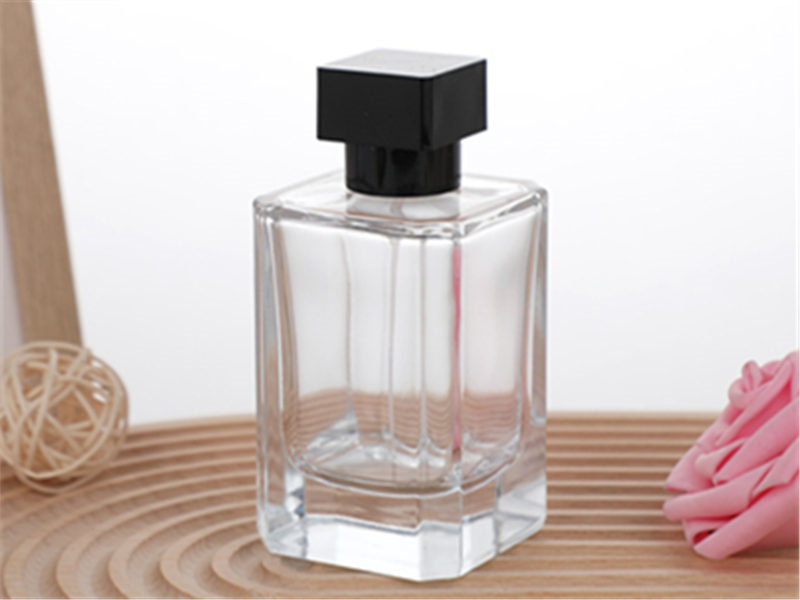 Transparent glass Empty Square Perfume Bottles