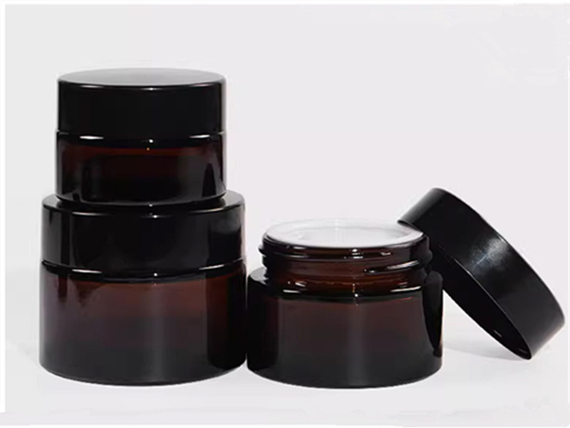 5-50g Amber Face Cream Glass Jar