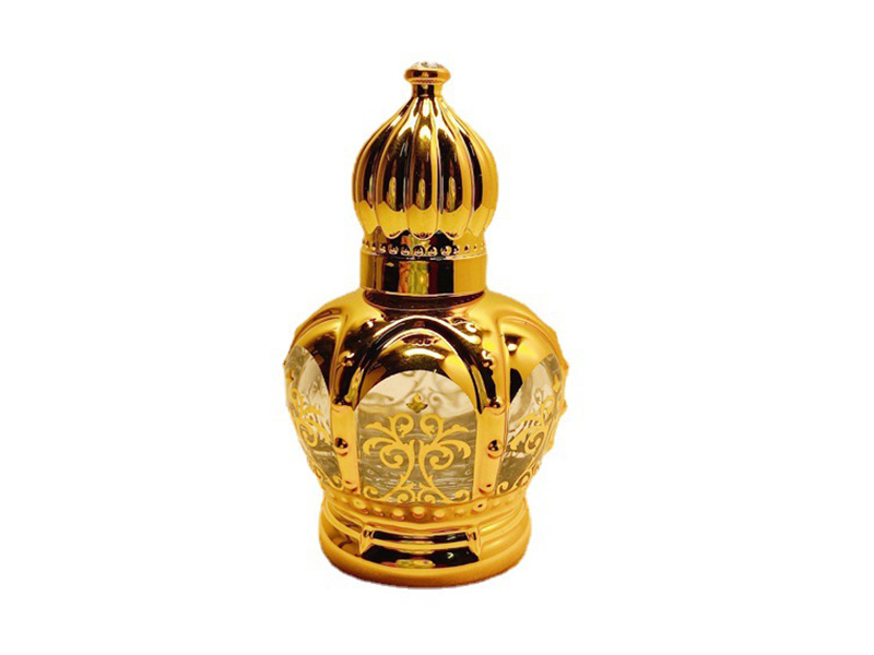 12ml Luxury Style Gold Glass Attar Roller Bottles For Essential Oils