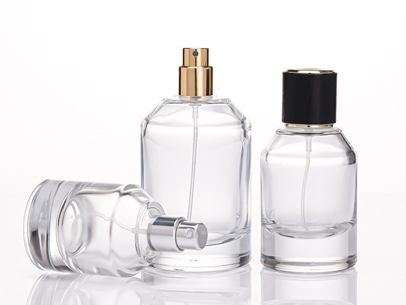 Round transparent glass Perfume Bottle Portable