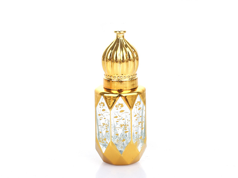 6ml Octagonal Gilded Small Essential Oil Bottles