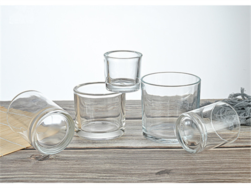 Transparent Glass Simple apothecary candle jars wholesale