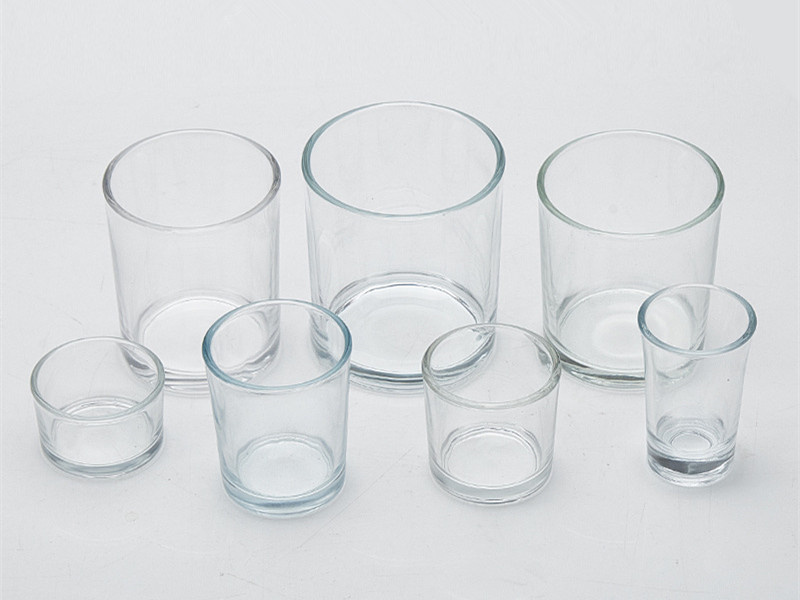 Transparent Glass Simple apothecary candle jars wholesale