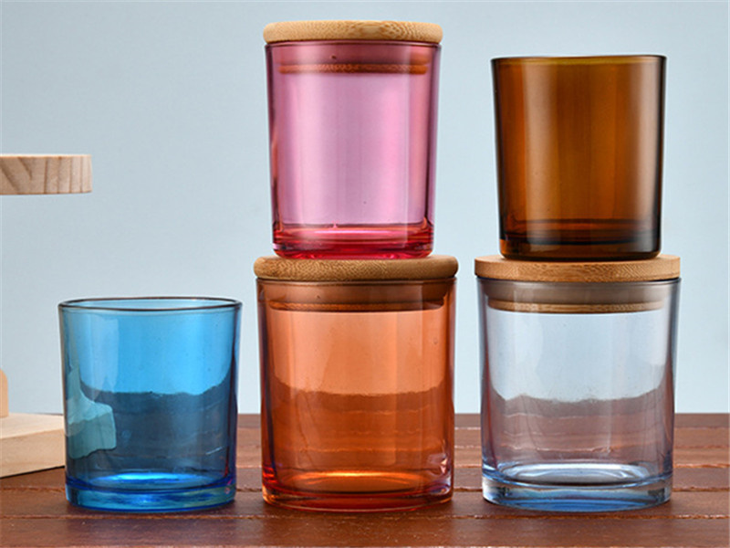 Wholesale colored glass aromatherapy candle jars