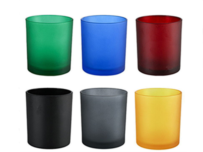 Wholesale colored glass aromatherapy candle jars