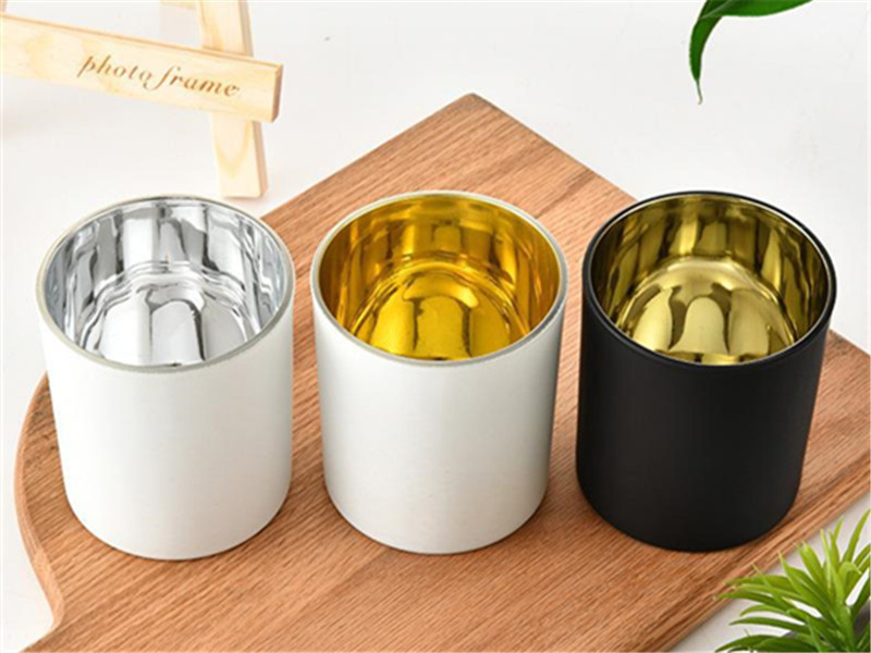 Wholesale 300ml creative electroplating glass candle jars