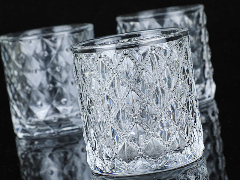 Wholesale transparent crystal empty candles jars