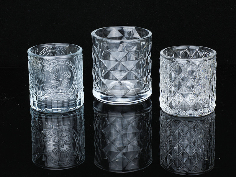 Wholesale transparent crystal empty candles jars