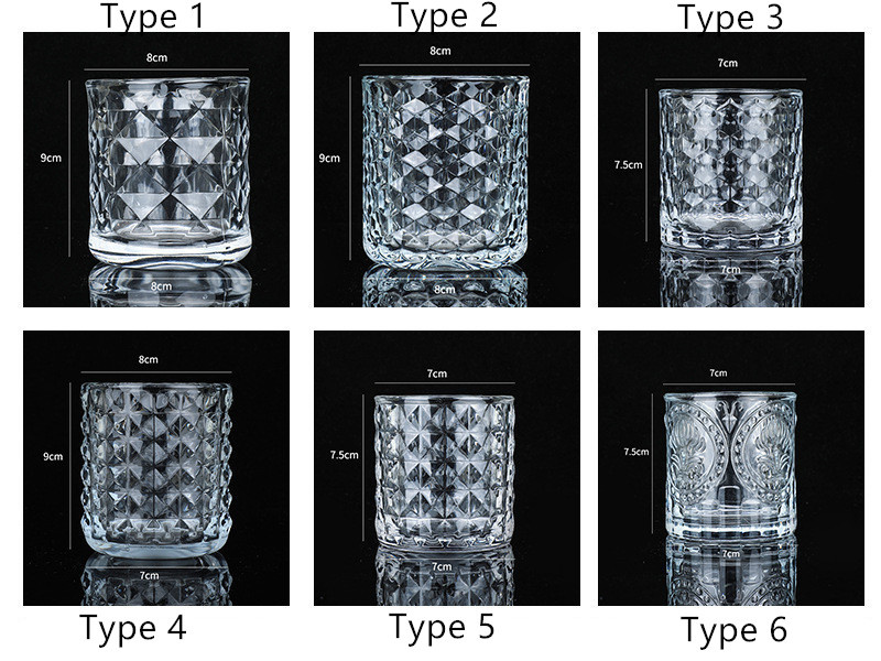 Wholesale transparent crystal empty candles jars