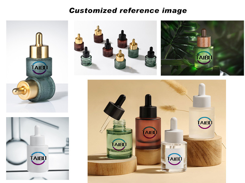 Multi-color essential oil glass dropper bottles