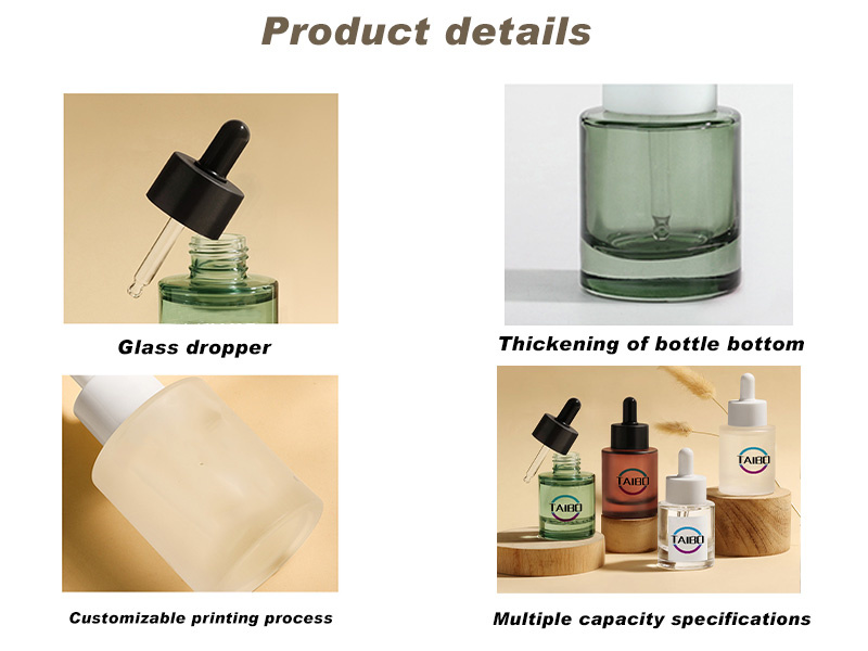 Multi-color essential oil glass dropper bottles