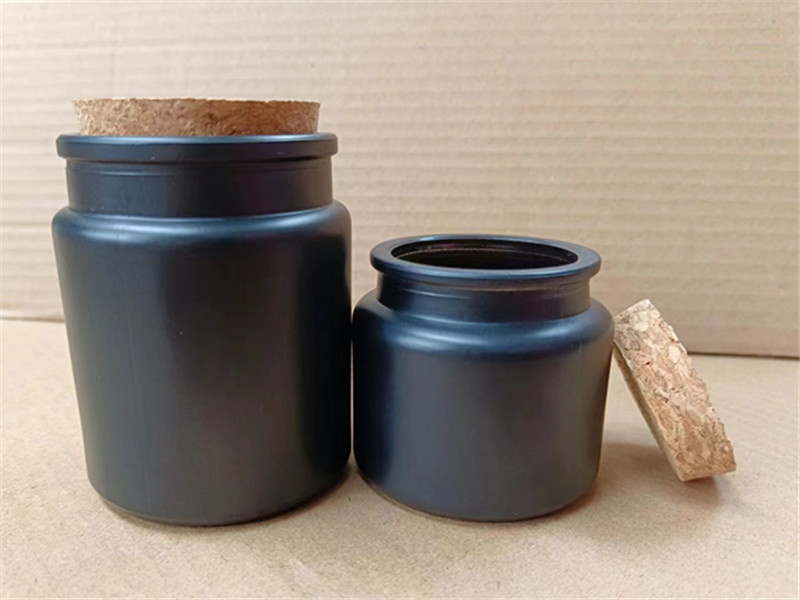 Wholesale glass candle jars with cork lids