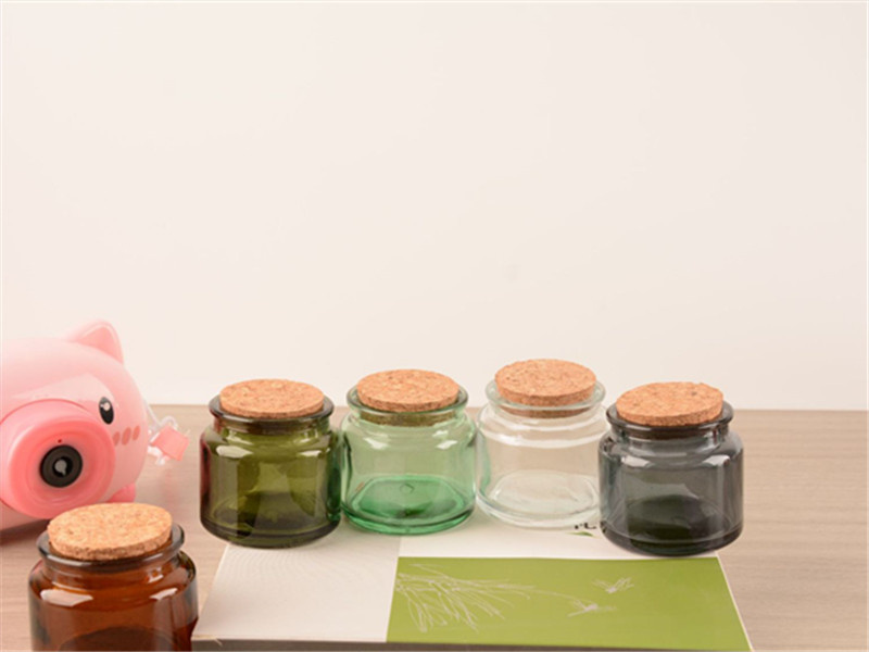 Wholesale glass candle jars with cork lids