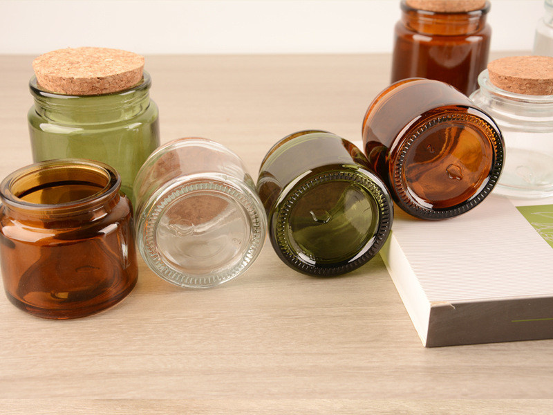 Wholesale glass candle jars with cork lids