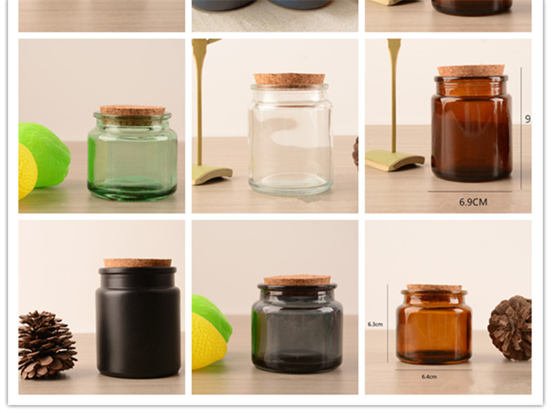 Wholesale glass candle jars with cork lids