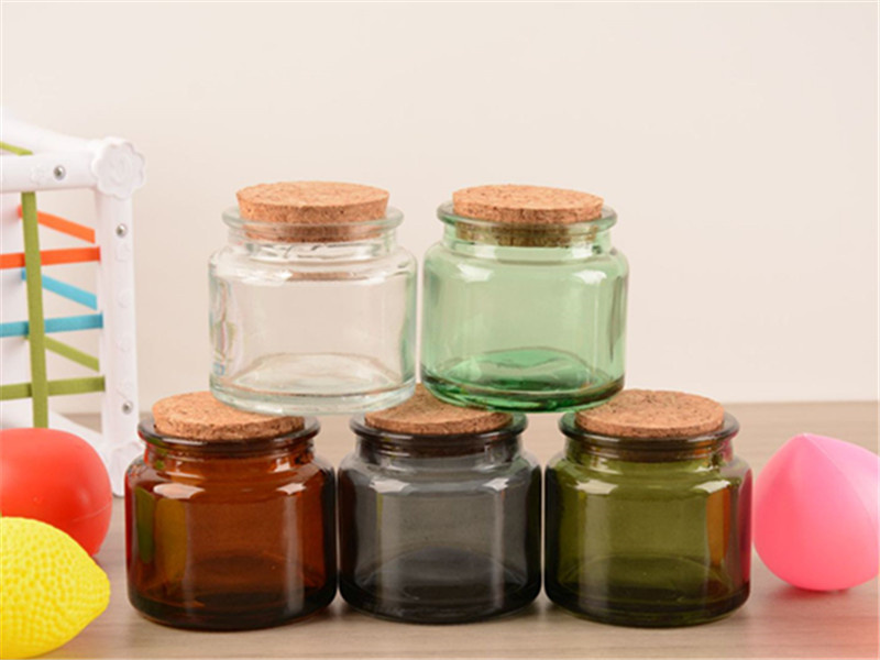 Wholesale glass candle jars with cork lids