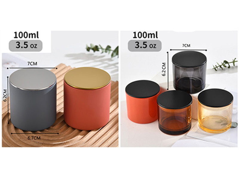 Wholesale glass jar candle holders with lids