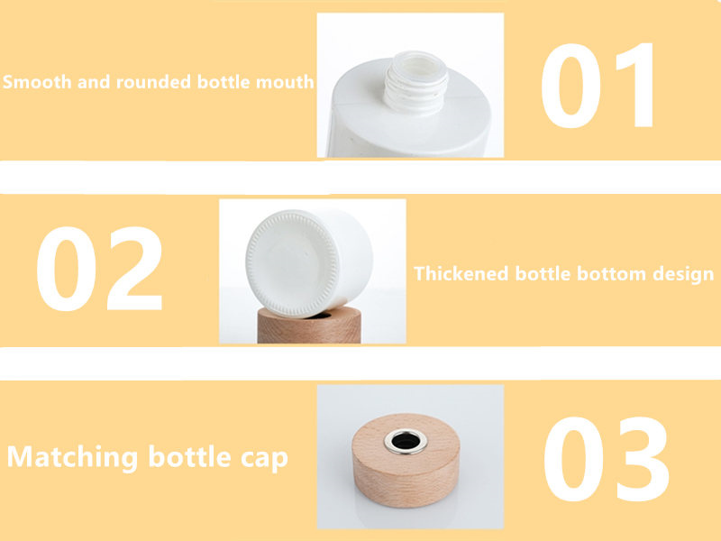 100ML round diffuser bottle with wooden caps