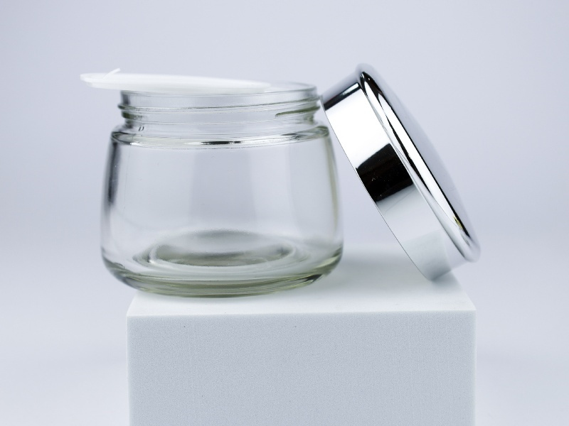 120G Transparent Glass Cosmetic Jar