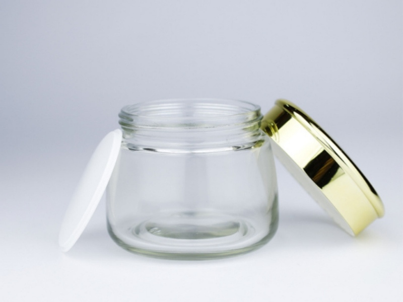 120G Transparent Glass Cosmetic Jar