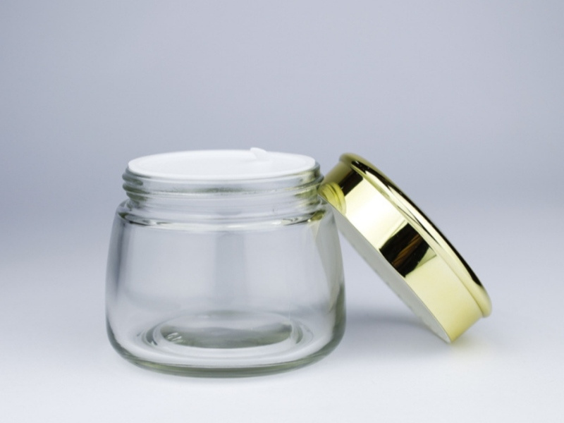 120G Transparent Glass Cosmetic Jar