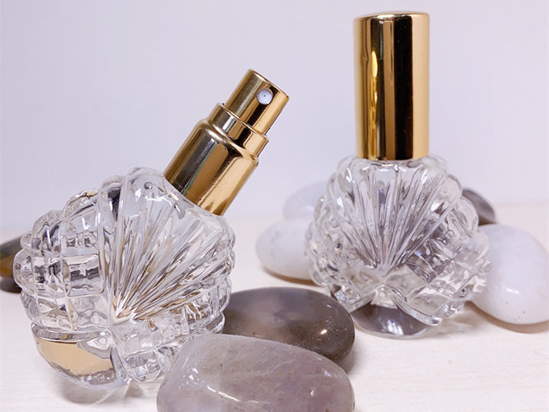 15ML shell shaped Glass Perfume Spray Bottle