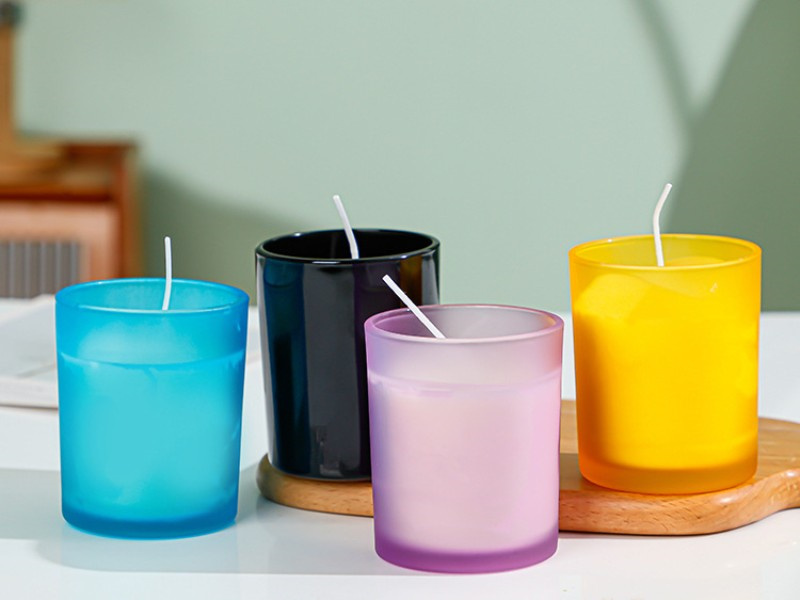 200ml colored candle jars with lids