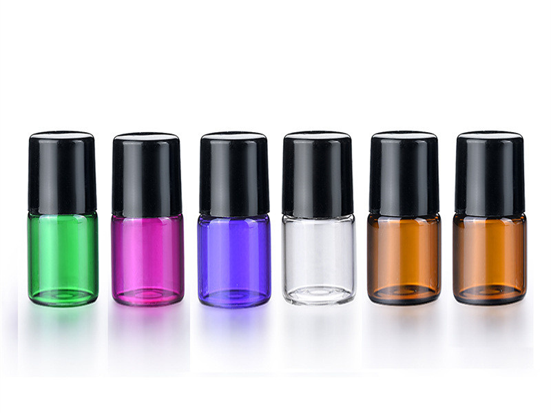 2ml Colored Essential Oil Glass Roller Bottles