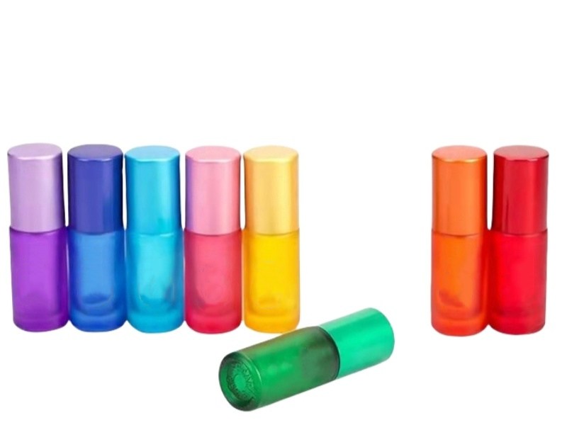 5ML Color Frosted Glass Roller Bottles