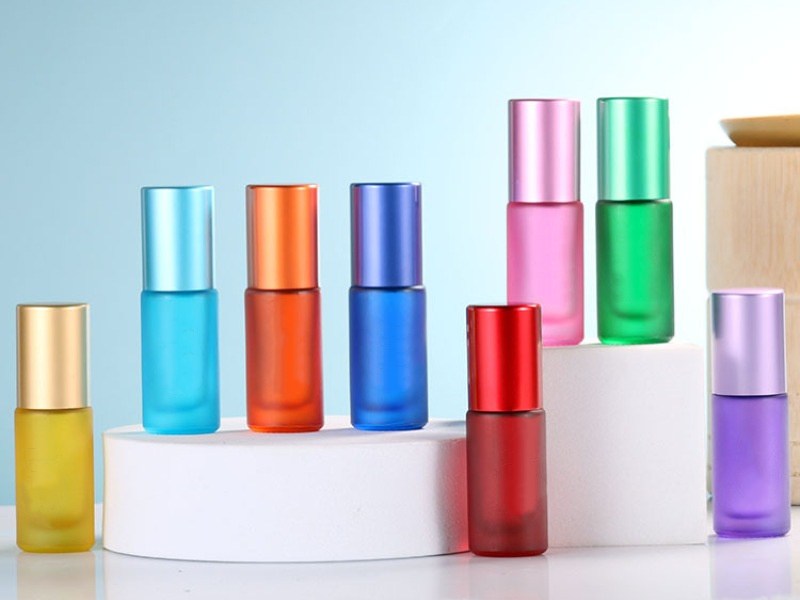 5ML Color Frosted Glass Roller Bottles