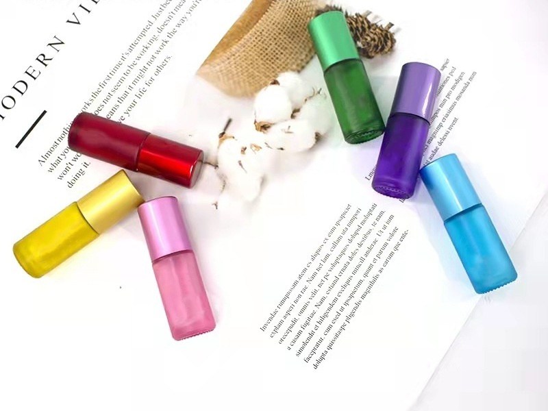 5ML Color Frosted Glass Roller Bottles