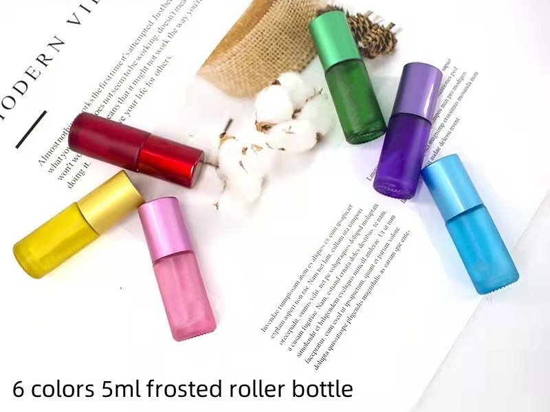 5ML Color Frosted Glass Roller Bottles