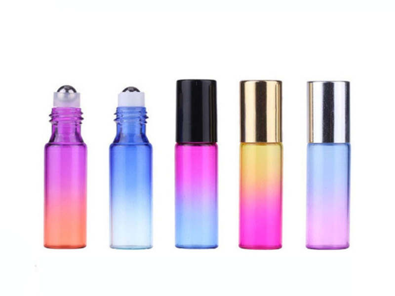 5ml Gradient Color Glass Roller Ball Bottles