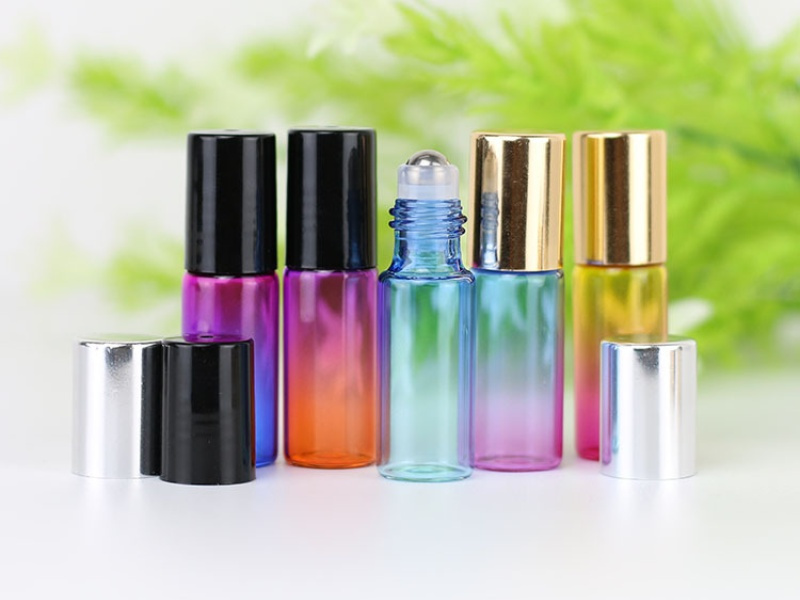 5ml Gradient Color Glass Roller Ball Bottles