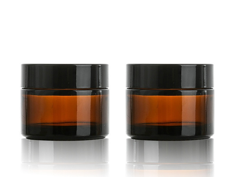 5-50g Amber Glass Cream Jar